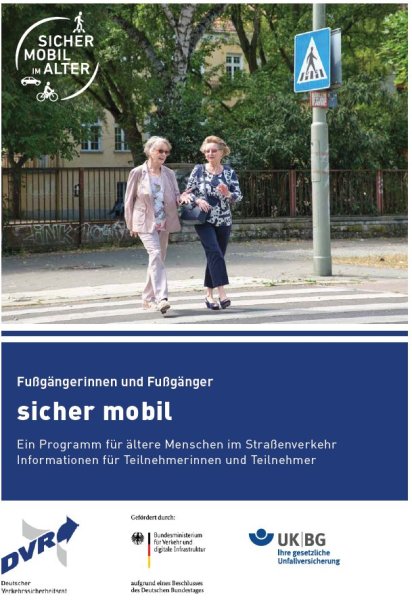 Broschüre „sicher mobil: Fußgängerinnen und Fußgänger“ (A5)