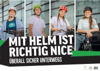Plakat "Mit Helm ist richtig nice" (A3)