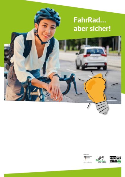 Handzettel "FahrRad...aber sicher! Mit Köpchen fahren" (A4)