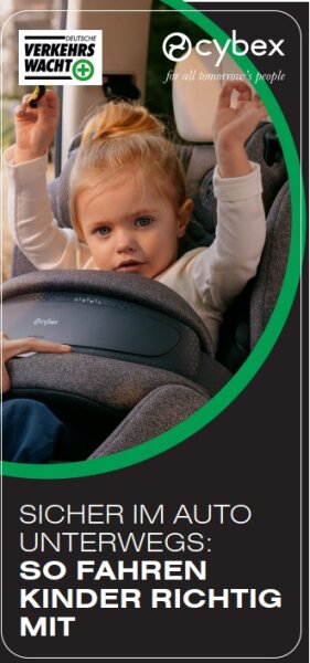Flyer "Kindersicherung im Pkw" (DVW und Cybex)