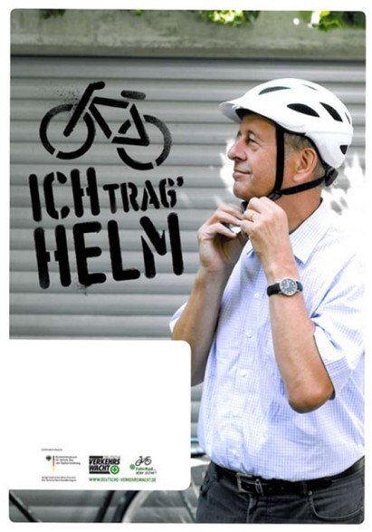 Plakat "Ich trag Helm-Erwachsene" (A3)